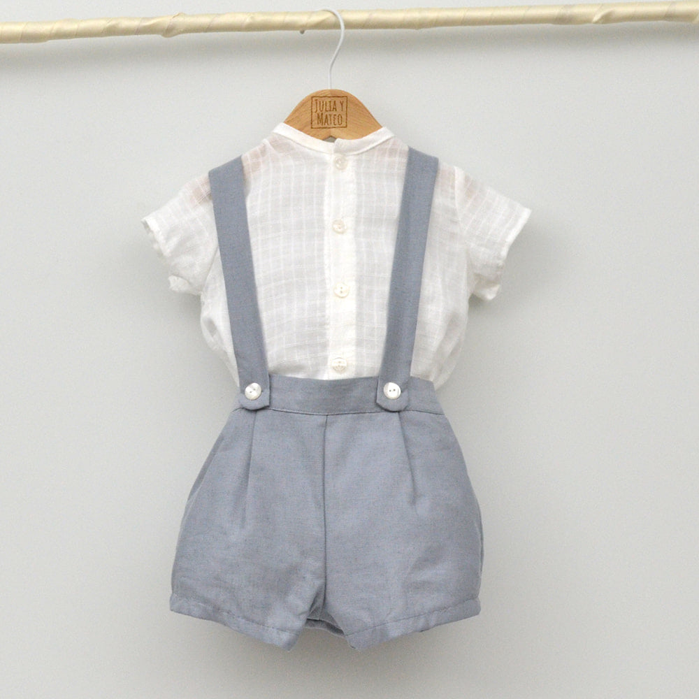 Conjunto bebé Milos con peto y camisa Mao