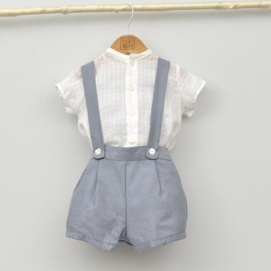 Conjunto bebé Milos con peto y camisa Mao