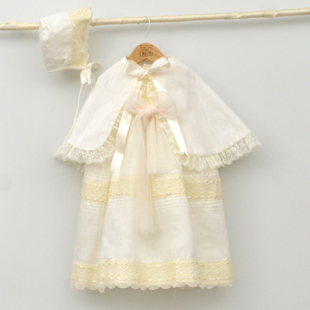 capas bautizo ceremonia verano lazo de raso lino puntilla tienda online ropa de Bautismo clasico hecho en españa