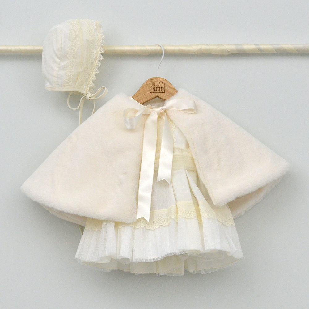 traje Bautizo niña manga larga otoño invierno capota españa vestido clasico bebes meses Bautismo