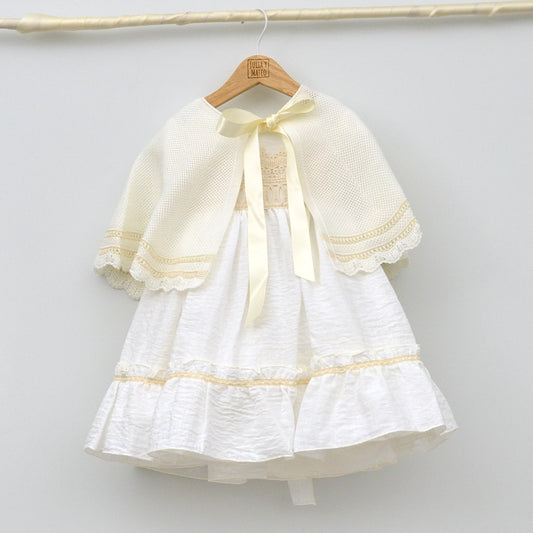 Capa de niña Marta de Ceremonia con lazo de raso