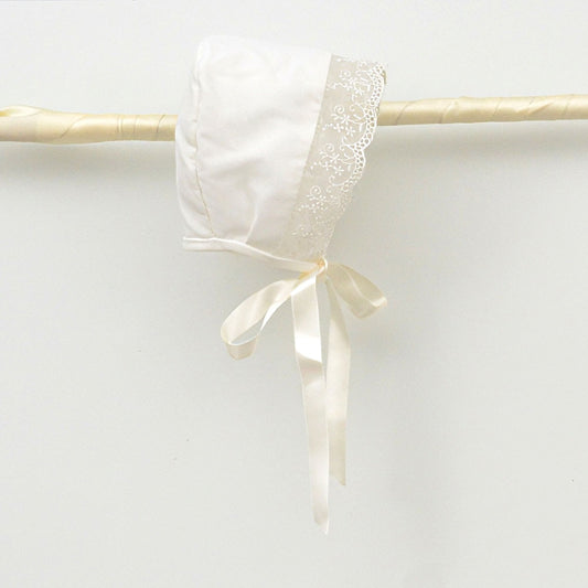 Capota Angel de Organza para Bautizo y Ceremonia con lazo de raso