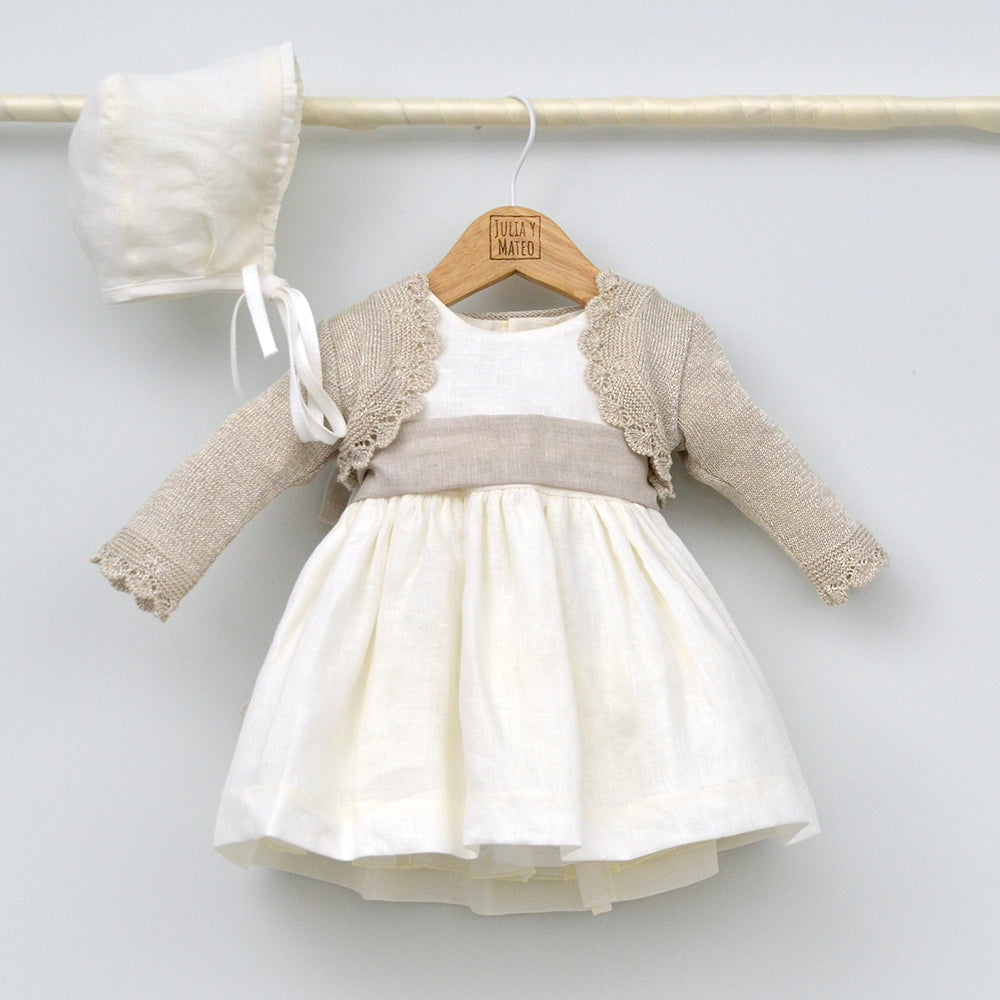 Vestido bebés lino Leo