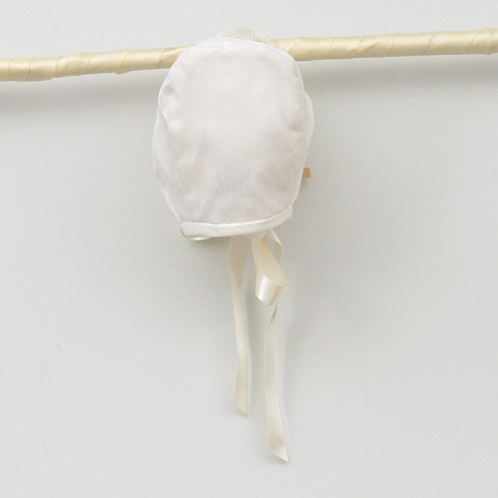 Capota Angel de Organza para Bautizo y Ceremonia con lazo de raso