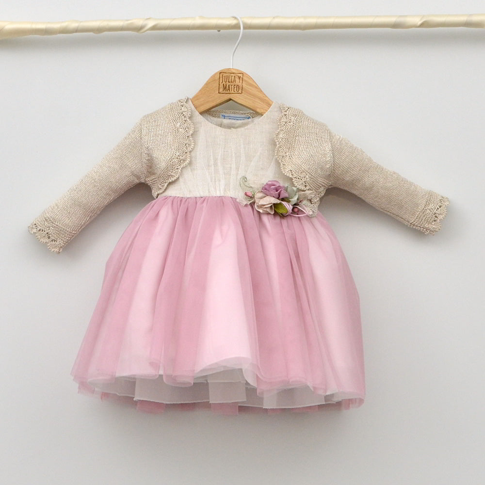 vestido Bautizo Ceremonia niña arras bebes tul amaya tienda online ropa pajes hermanas a juego