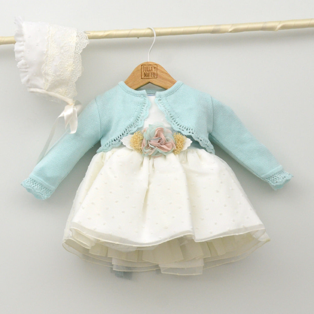 Vestido Tul bebés plumeti María con adorno floral