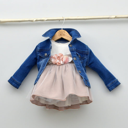 chaqueta vaquera niñas-bebes-6,12,18,24,36 meses 1,2,3 años