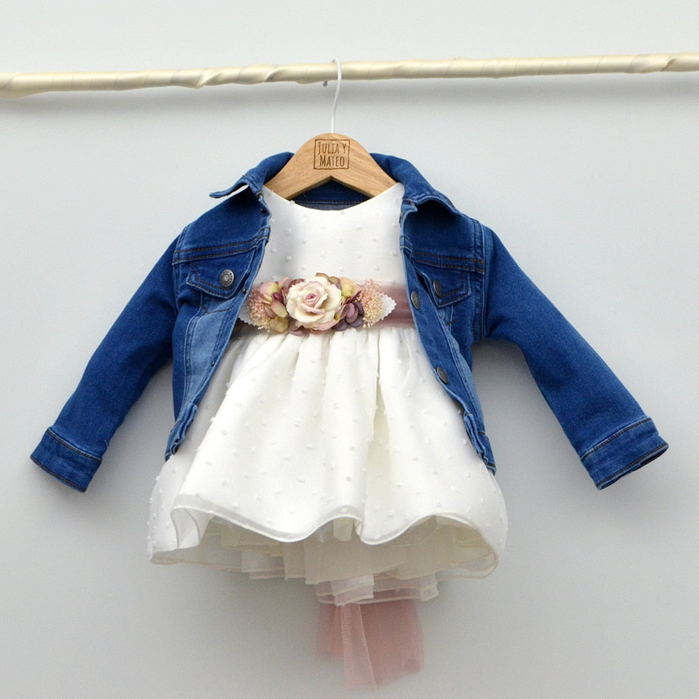 chaqueta vaquera niñas-bebes-6,12,18,24,36 meses 1,2,3 años