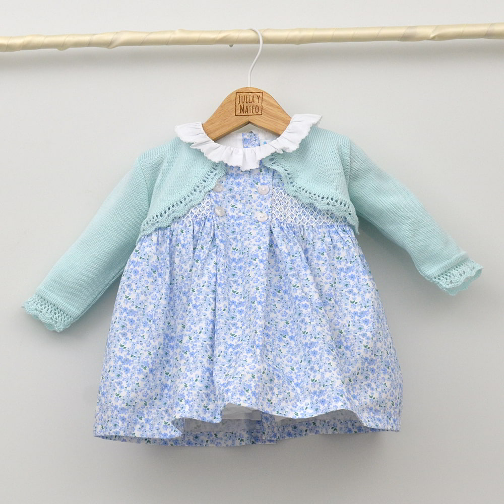 vestido niña punto smock nido de abeja vestir con encanto moda infantil bebes clasico hecho en españa