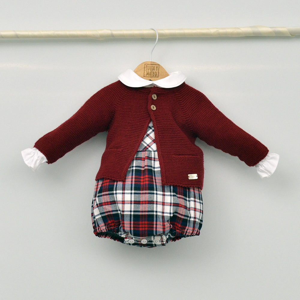Conjunto bebé Noel con ranita y camisa cuello bebé