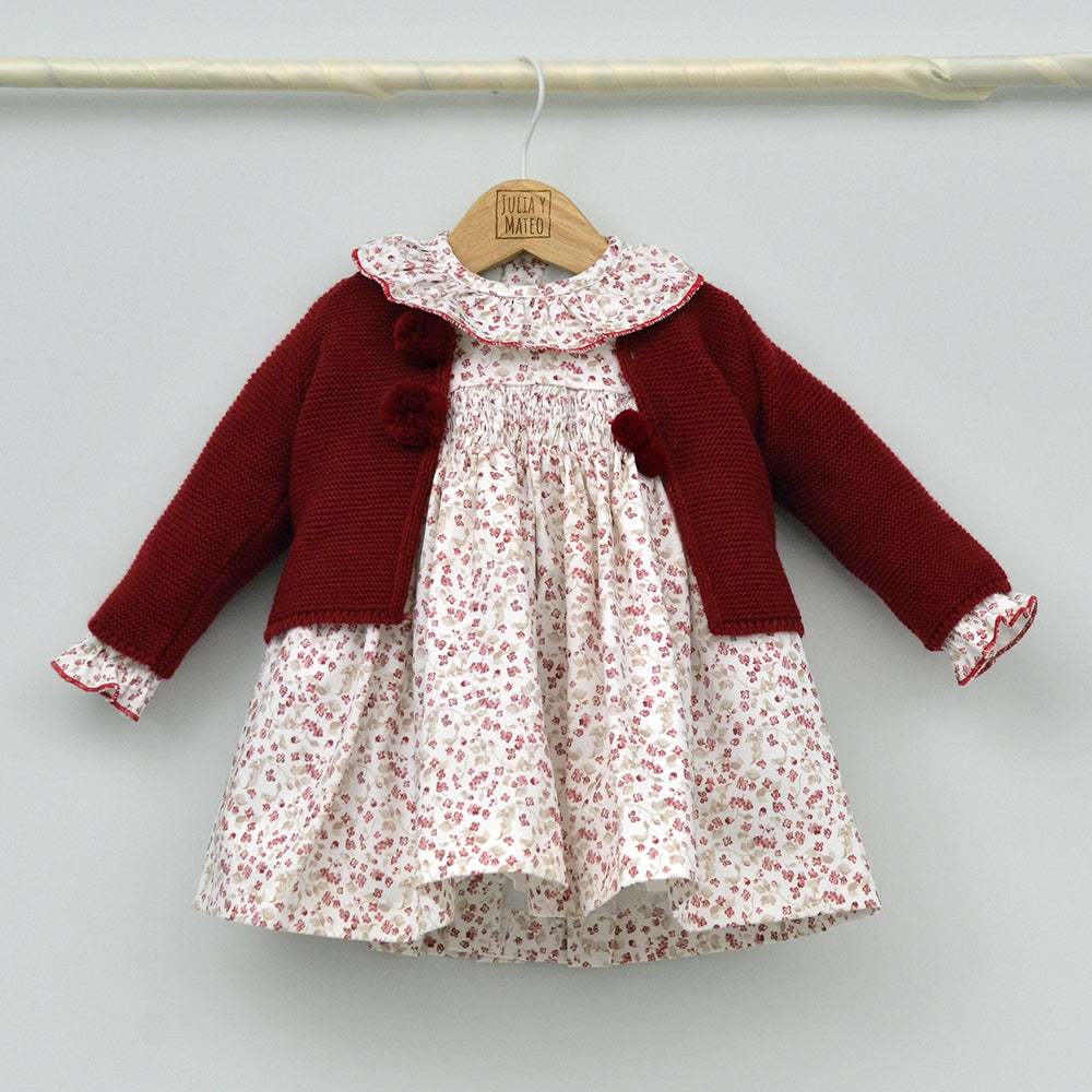 Vestido bebé Luna punto Smock