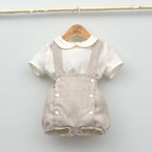 conjuntos bautizo arras ceremonia niños bebes arras hermanos a juego en color arena Amaya Mayoral tallas 3,4,9,12,18,24, meses trajes arras bebes