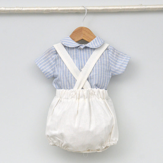 Conjunto bebé Lisboa con ranita y camisa cuello bebé