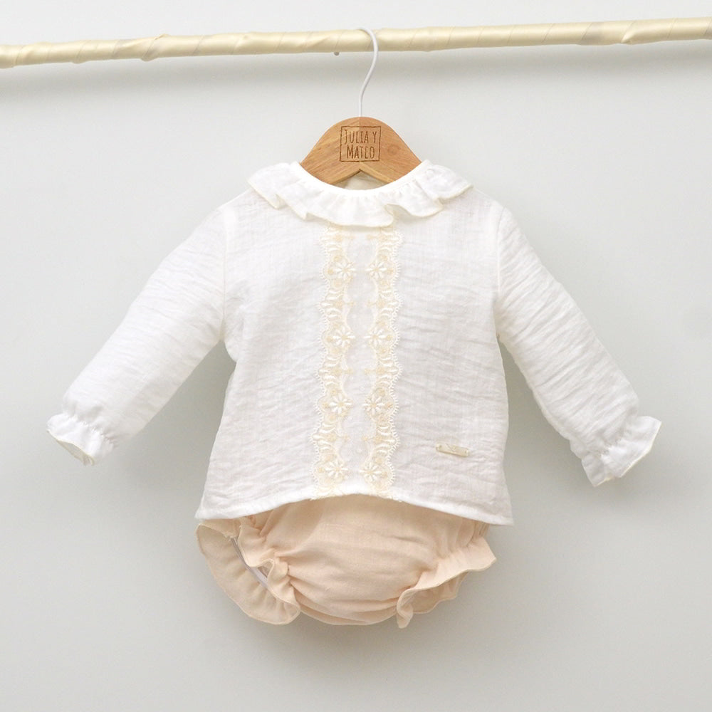 Conjunto bebé Noa con culotte y blusa - Main Image