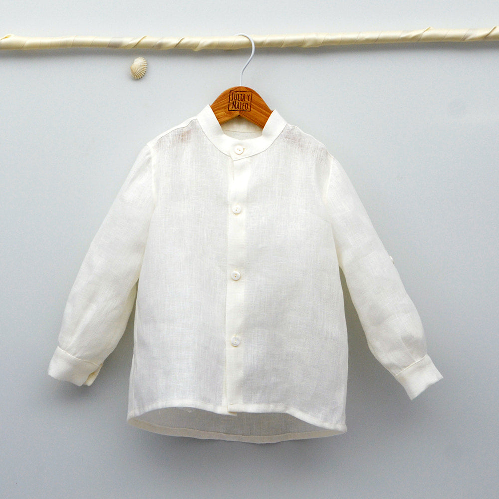 conjuntos niños ceremonia arras en color malva, rosa, camisa de lino y pantalon con fajin