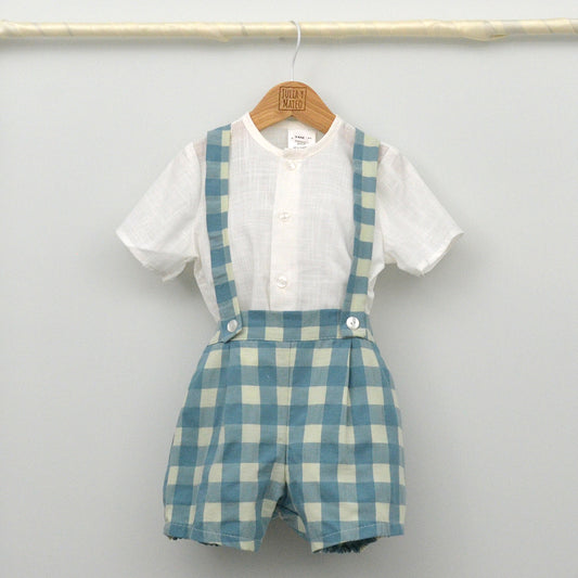 Conjunto bebé Niza con peto y camisa Mao