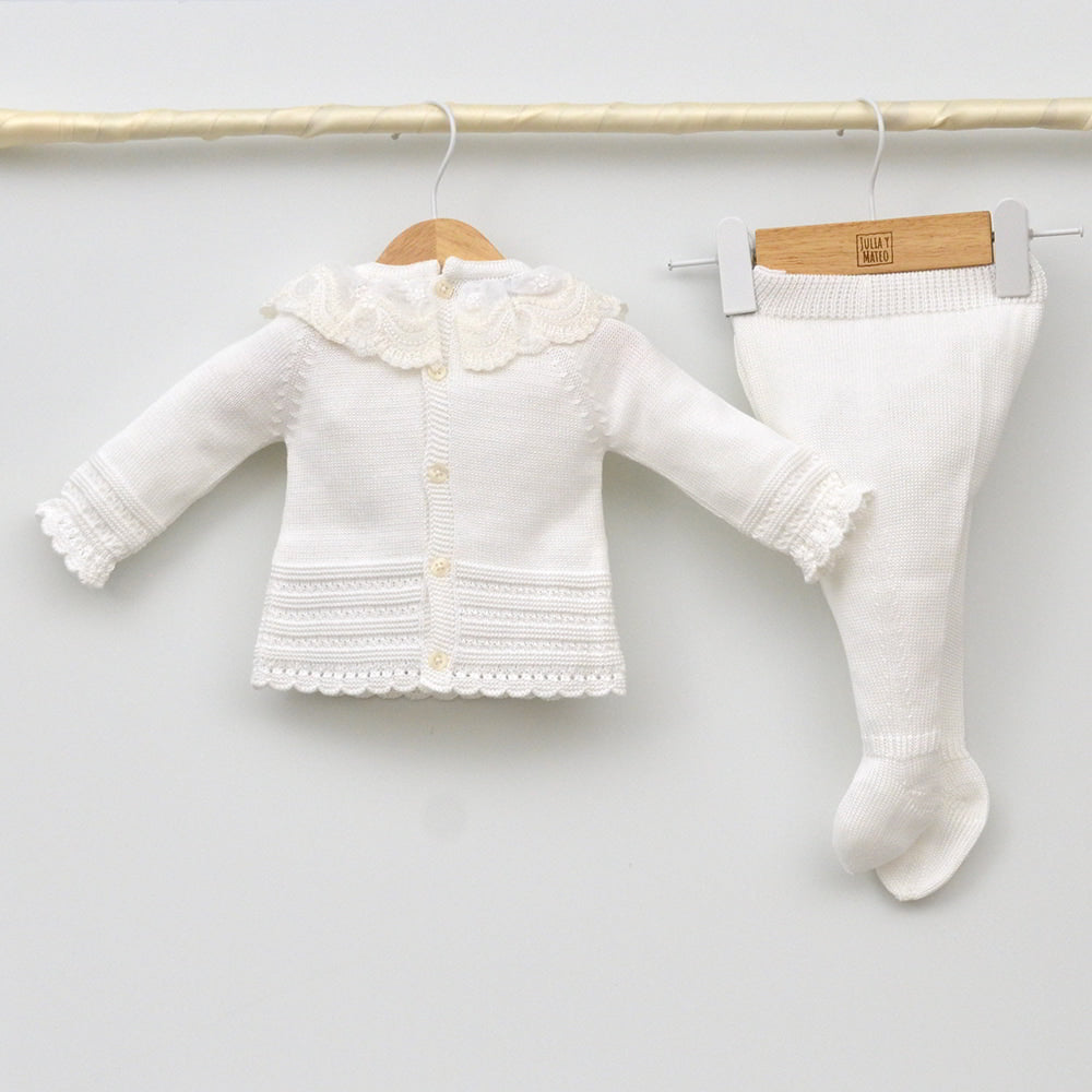 traje bautizo niños primeras puestas conjunto de perle de hilo blanco crudo para sacar del hospital tienda clasica para vestir a bebes canastillas online clasicas