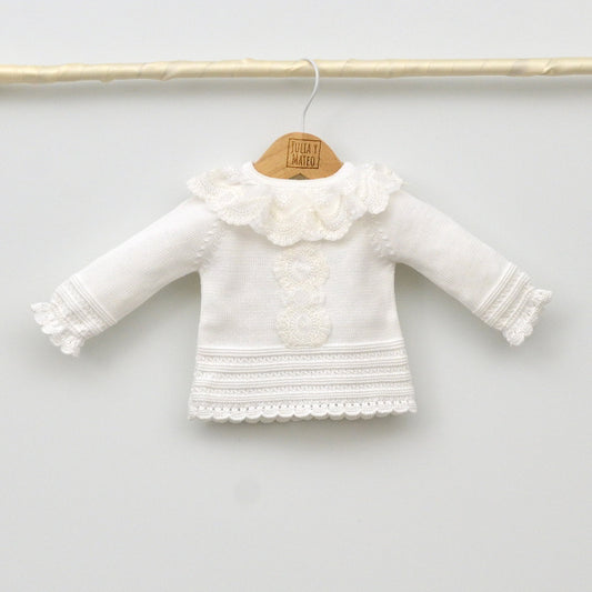 traje bautizo niños primeras puestas conjunto de perle de hilo blanco crudo para sacar del hospital tienda clasica para vestir a bebes canastillas online clasicas