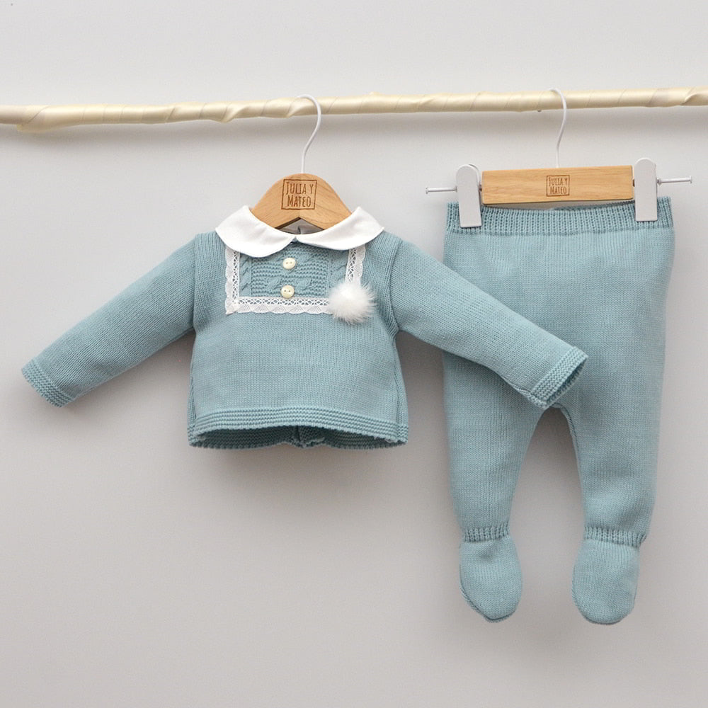 Conjunto bebé Tajo con ranita y jersey de punto