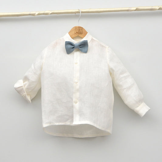 Conjuntos trajes ceremonia arras bautizo niños bebes lino chaleco pajarita azul Mayoral Amaya