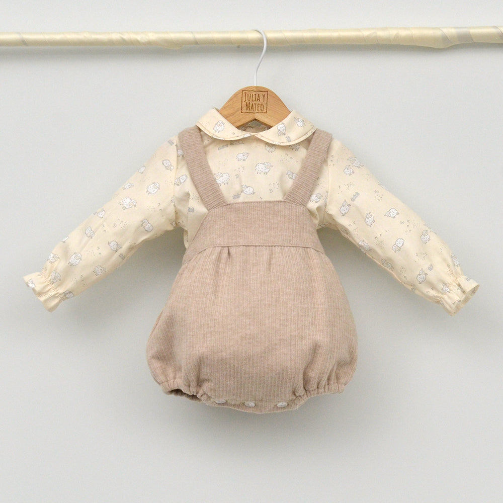Conjunto bebé Enzo con ranita y camisa cuello bebé