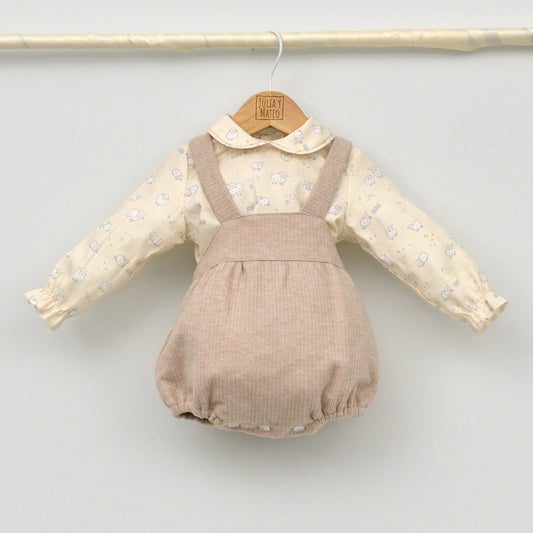 Conjunto bebé Alex con ranita y camisa cuello bebé