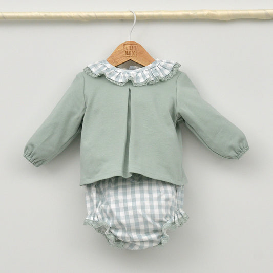 Conjunto bebé Lucía con culotte