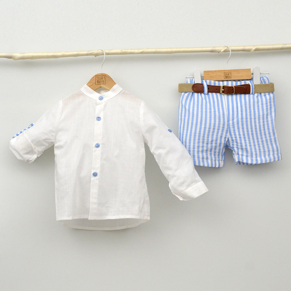 Conjunto Niño Formentera con camisa y pantalón con cinturón