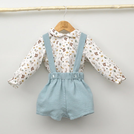 Conjunto bebé Emma con peto y camisa