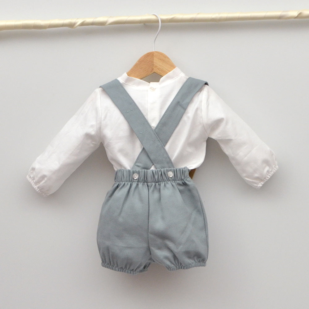 Conjunto bebé Matilda con peto y camisa de algodón
