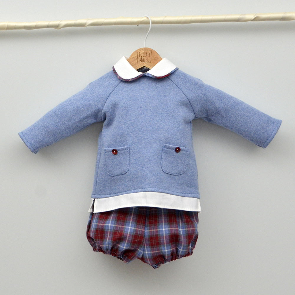 Conjunto bebé Ginebra con falda y sudadera