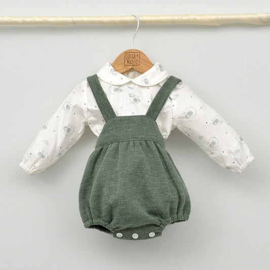 Conjunto bebé Diego con ranita y camisa cuello bebé
