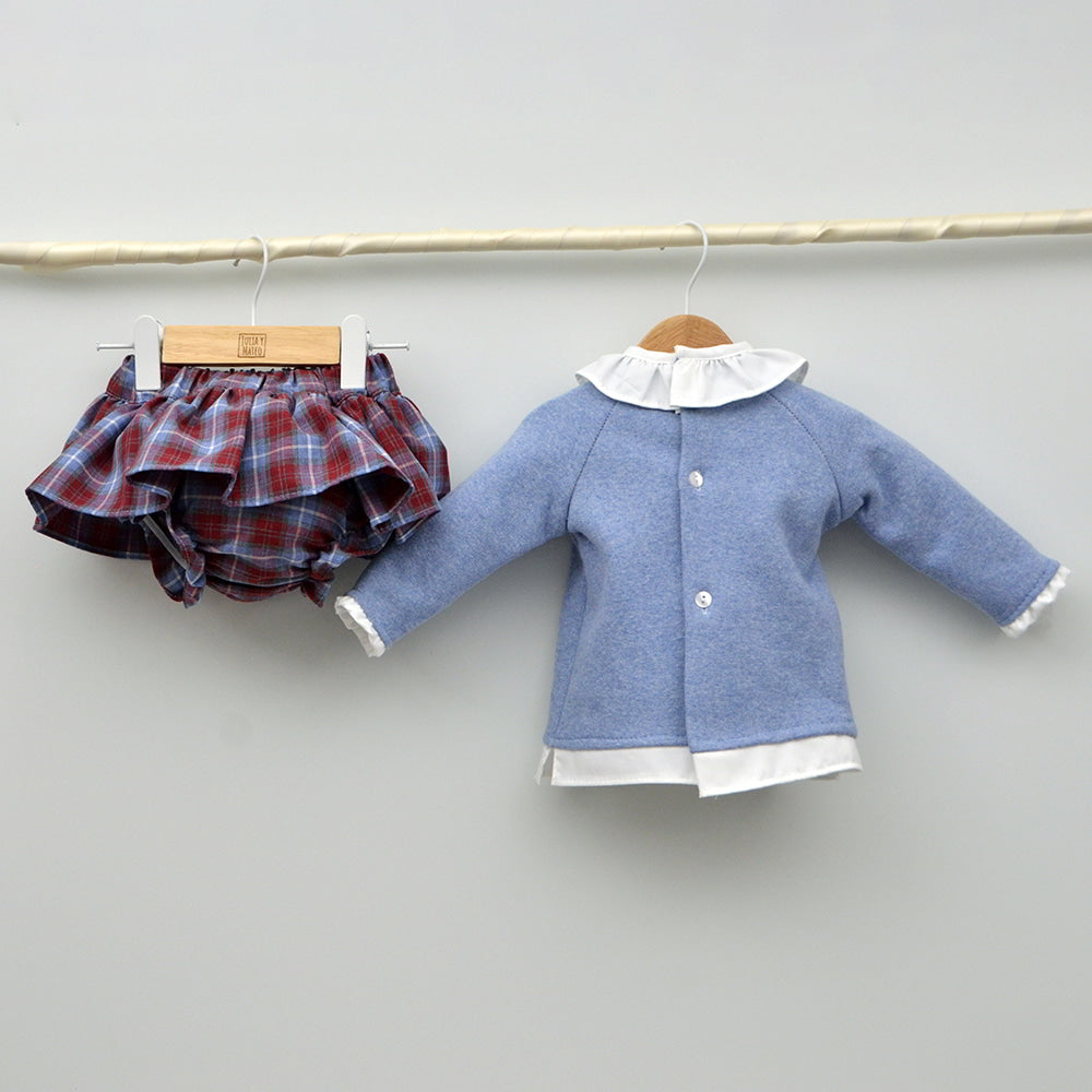 Conjunto bebé Ginebra con falda y sudadera