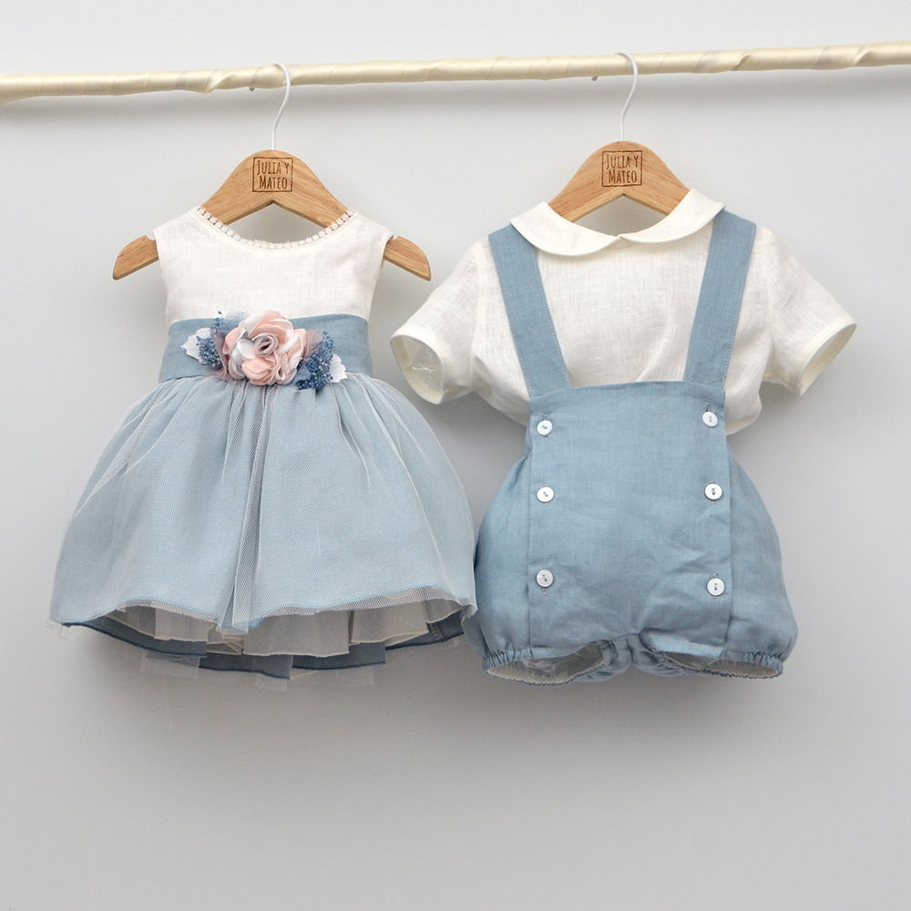 Conjunto lino Santiago con camisa, chaleco, pajarita y pantalón con fajín
