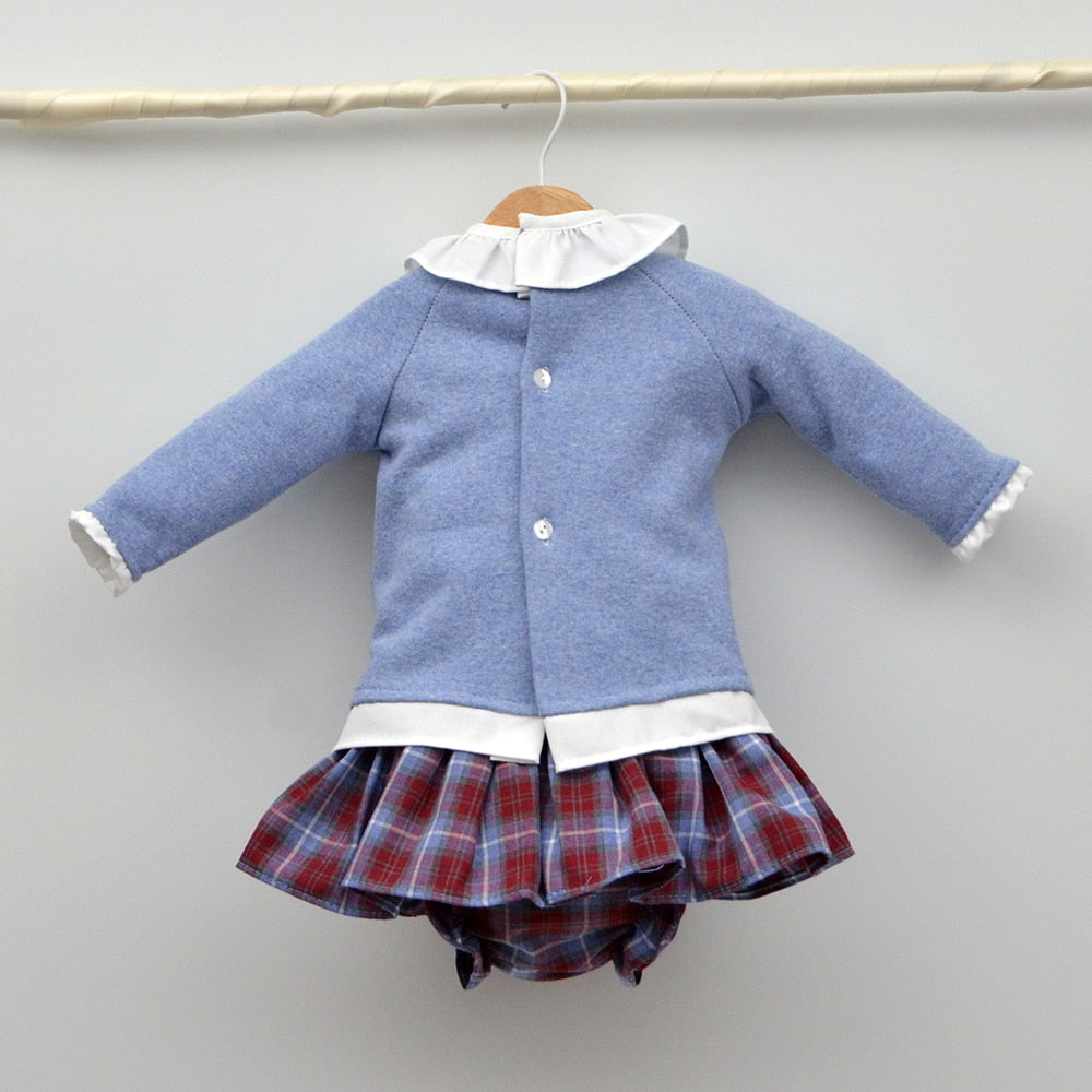 Conjunto bebé Ginebra con falda y sudadera