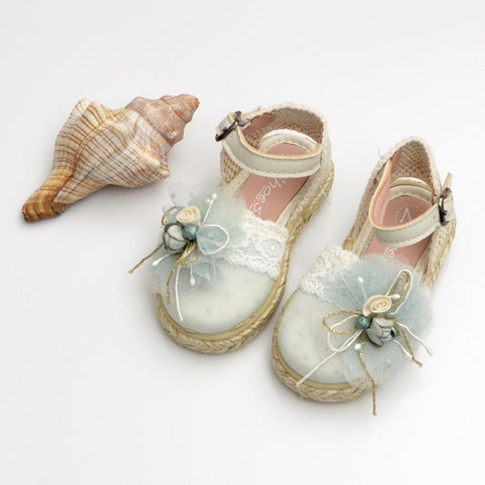 Esparteñas María con tul y adorno floral