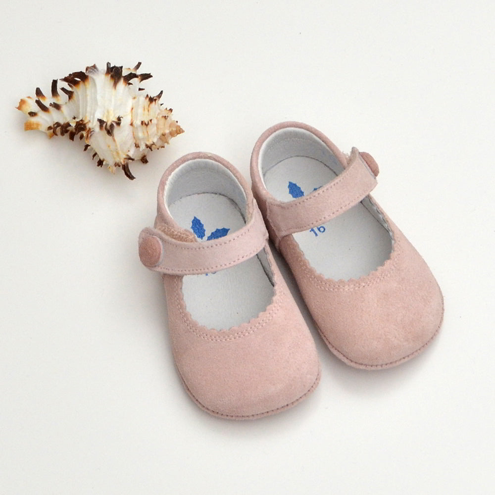 Merceditas Ana de serraje bebé con cierre adherente