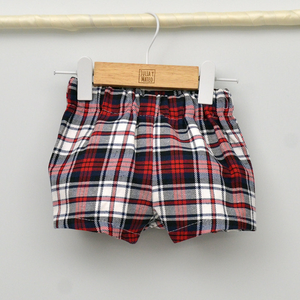 Conjunto bebé Noel con pantalón, suéter y camisa cuello bebé