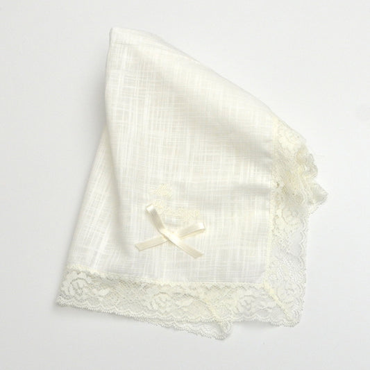 Pañuelo Ángel de Bautizo con puntilla