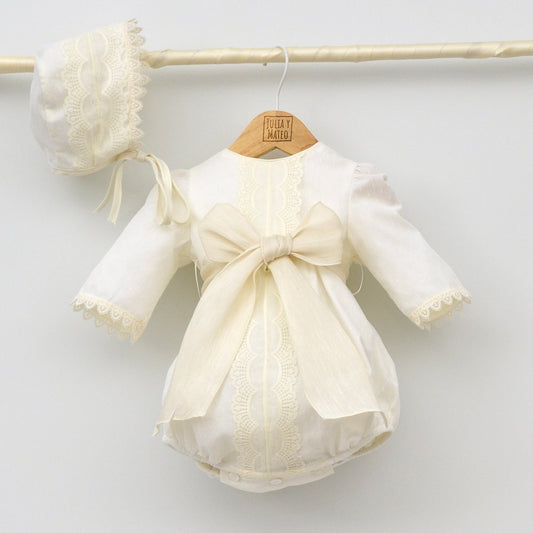 Pelele tul Santiago Bautizo con capota