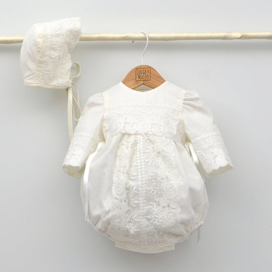 pelele bautizo clasico manga francesa larga trajes bautizo invierno niños clasico blanco roto hecho en españa vestir a juego en bautismo mellizos