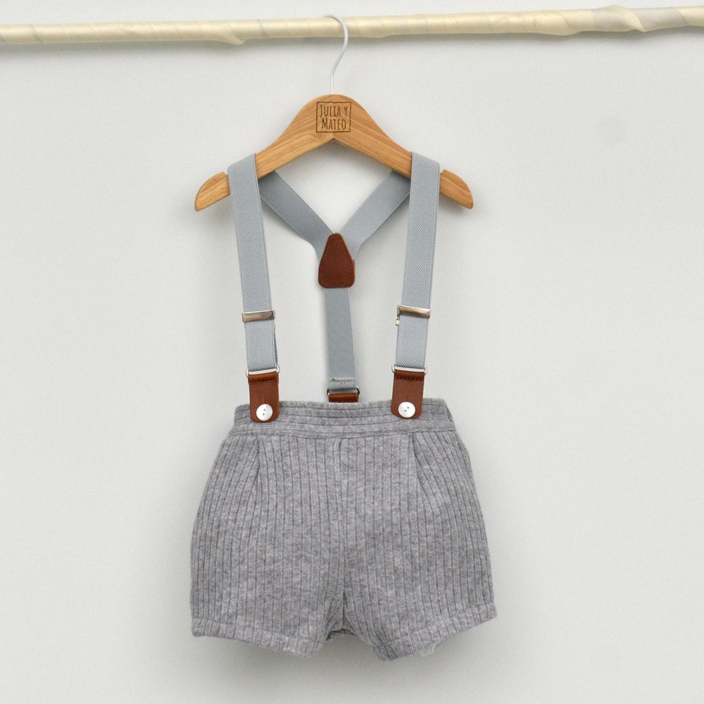 Conjunto bebé Enzo con peto y camisa cuello Mao