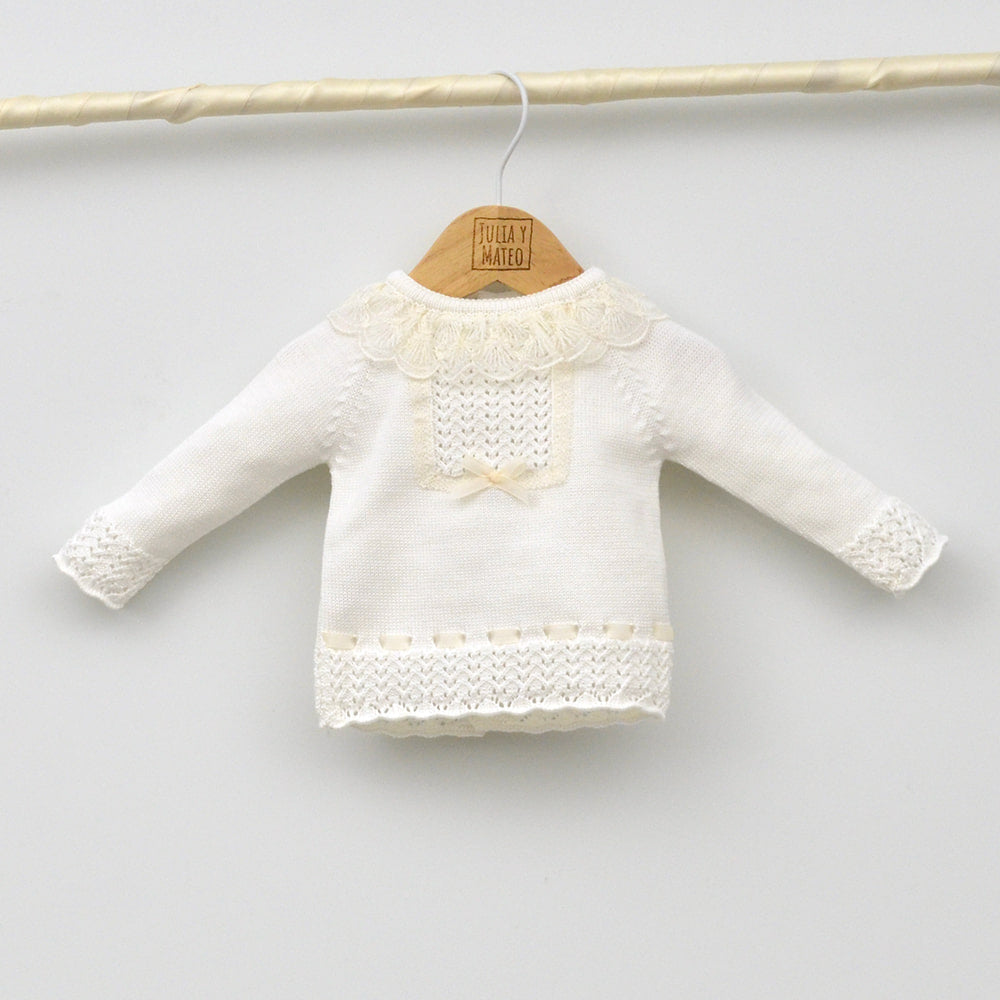 Traje bautizo conjunto ceremonia bebe polaina hilo, perle, capota , tienda online ropa eventos hecha en españa vestir verano primavera