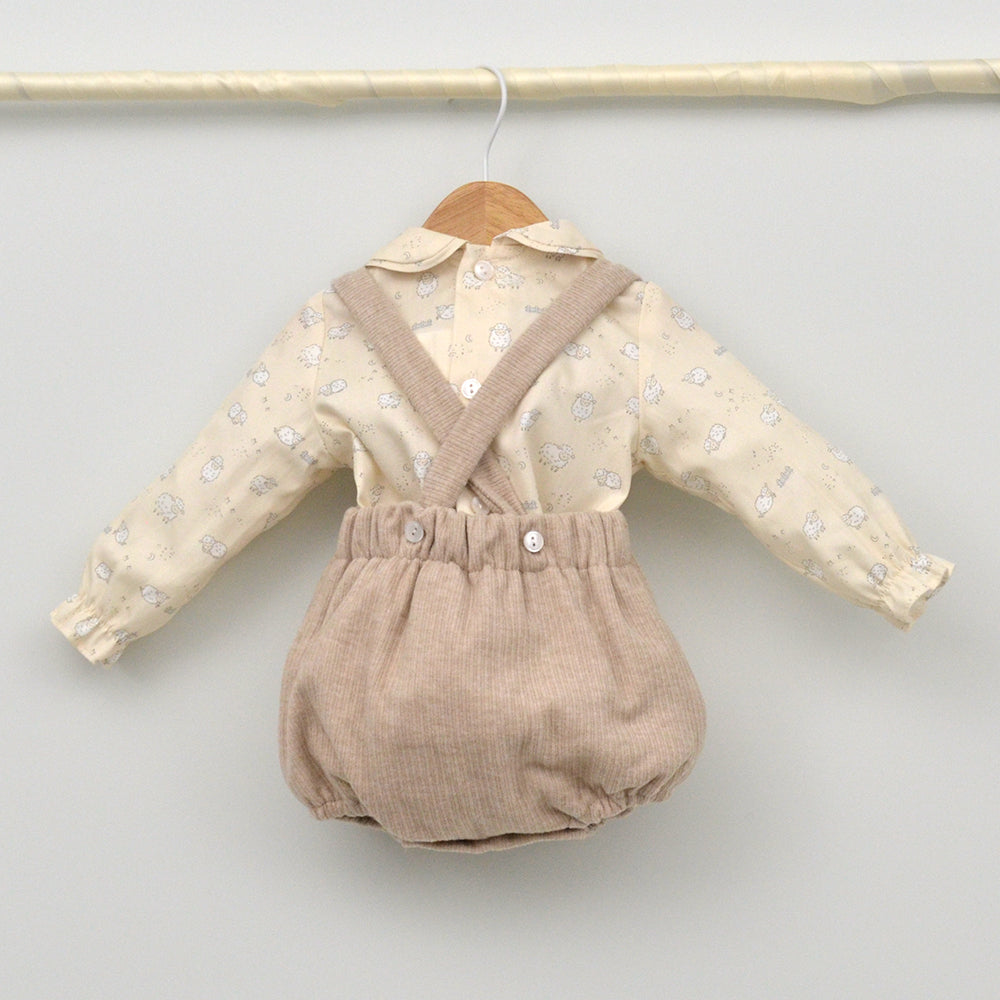 Conjunto bebé Enzo con ranita y camisa cuello bebé
