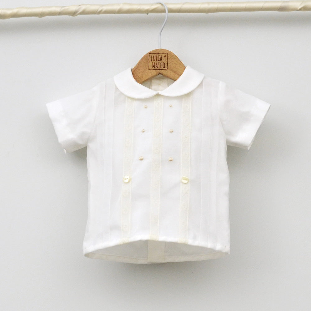 conjunto Bautizo niño organza traje bautismo clasico bebes 3,6,9,12,14,15,18,20,24, meses crudo blanco tienda online ropa vestir bebes calidad hecho en españa
