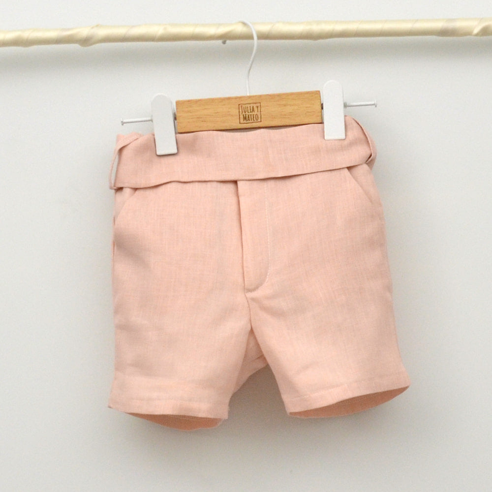 Conjunto lino Teresa con camisa, pajarita y pantalón con fajín