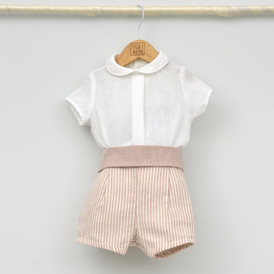 Conjunto bebé Marsella con pantalón, camisa y pajarita