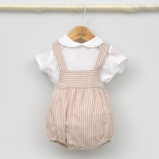 Conjunto bebé Marsella con ranita y camisa cuello bebé
