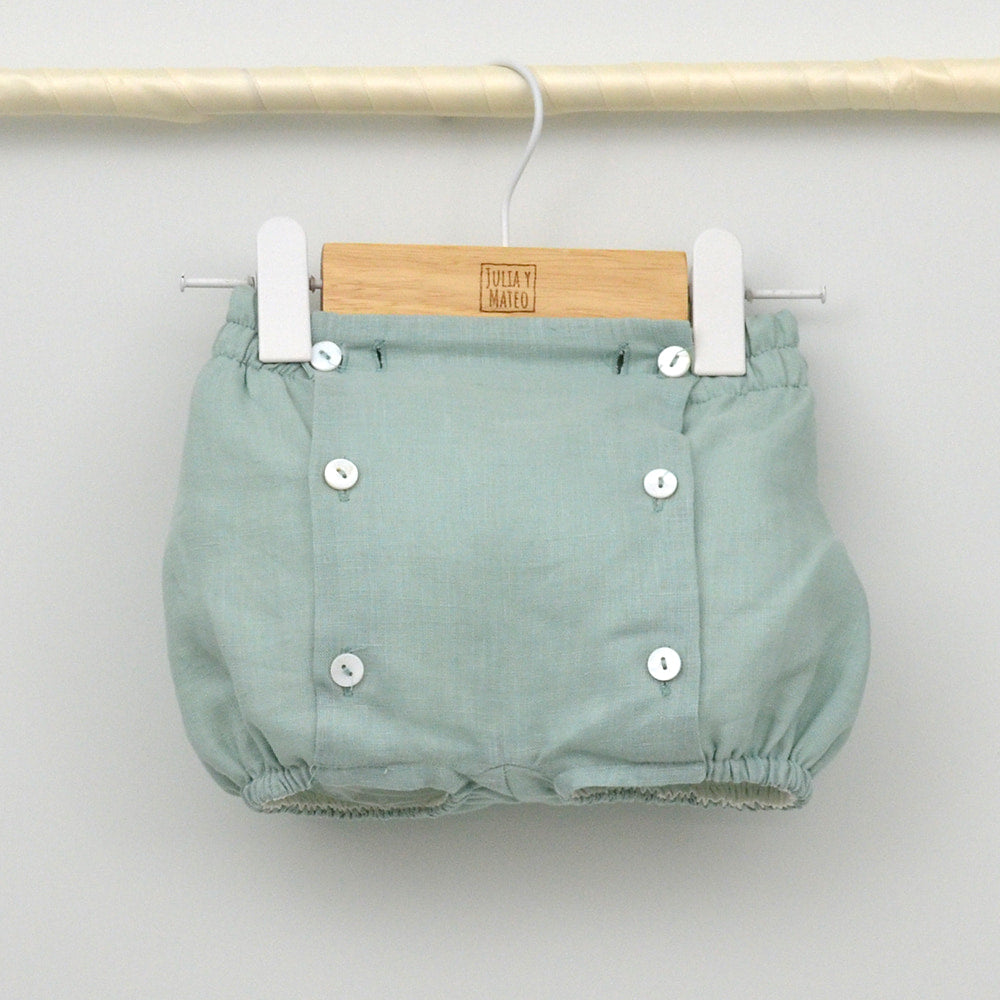 Conjunto bebé lino Beatriz con pajarita
