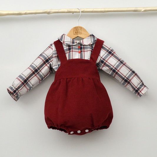 Conjunto bebé Candela con ranita y camisa cuello bebé
